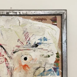 Pamono Modern Abstract Painting, Acrylic on Wood, Framed><noscript><img width=