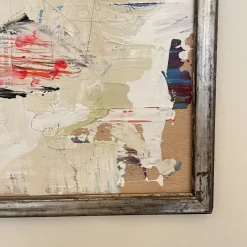 Pamono Modern Abstract Painting, Acrylic on Wood, Framed><noscript><img width=