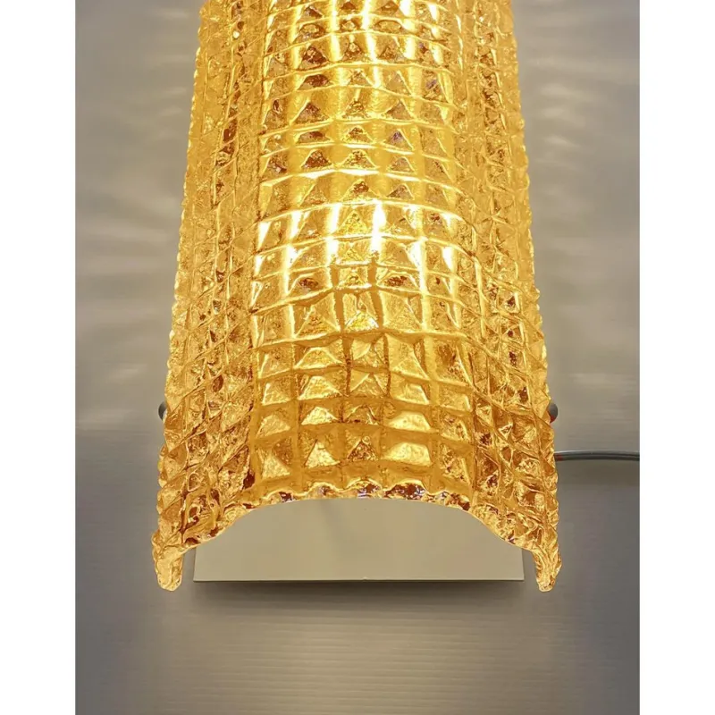 Pamono Modern Amber Cocodrile Murano Glass Wall Sconce by Simoeng> Wall Lights & Sconces