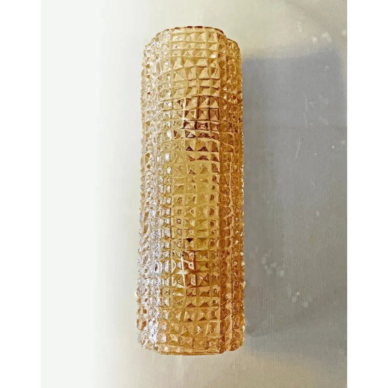 Pamono Modern Amber Cocodrile Murano Glass Wall Sconce by Simoeng> Wall Lights & Sconces