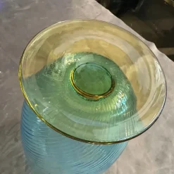 Best Pamono Modern Blue and Yellow Murano Glass Vase by Carlo Moretti, 1980s