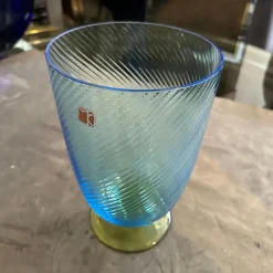Best Pamono Modern Blue and Yellow Murano Glass Vase by Carlo Moretti, 1980s