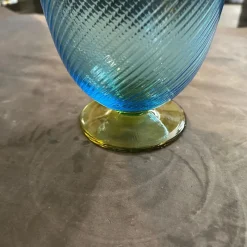 Best Pamono Modern Blue and Yellow Murano Glass Vase by Carlo Moretti, 1980s