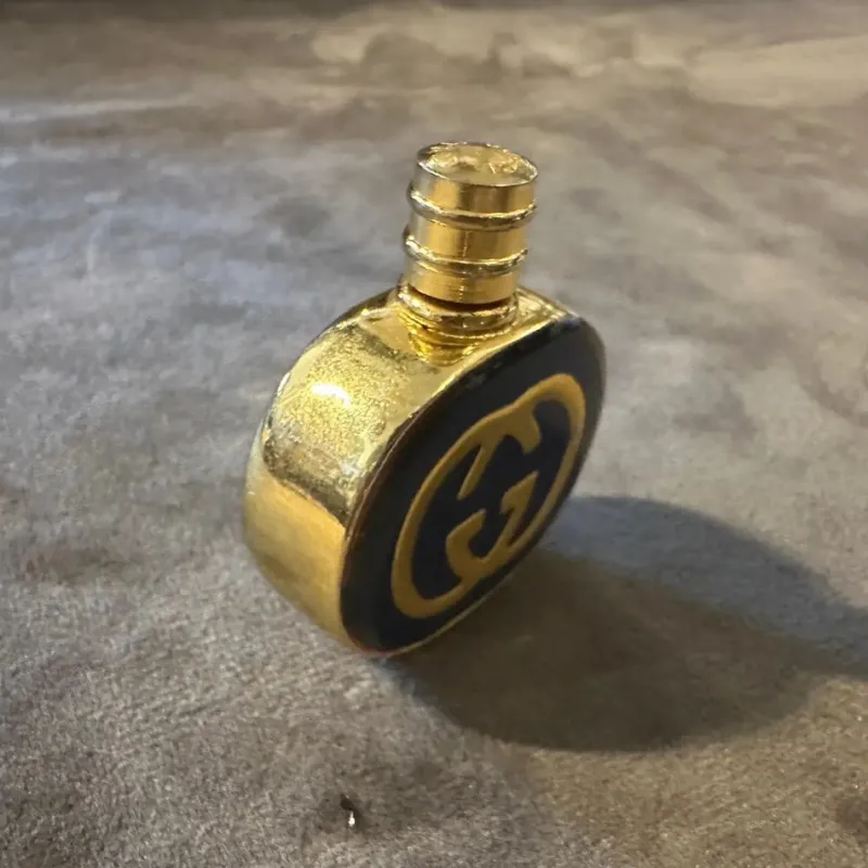 Pamono Modern Brass and Enamel Scent Bottles from Gucci, 1980s, Set of 2