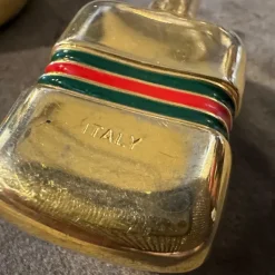 Pamono Modern Brass and Enamel Scent Bottles from Gucci, 1980s, Set of 2