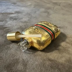 Pamono Modern Brass and Enamel Scent Bottles from Gucci, 1980s, Set of 2