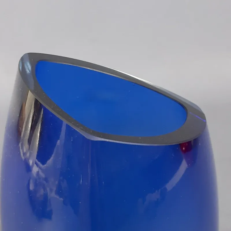 Discount Pamono Modern Cobalt Blue Murano Glass Vase, 1970s