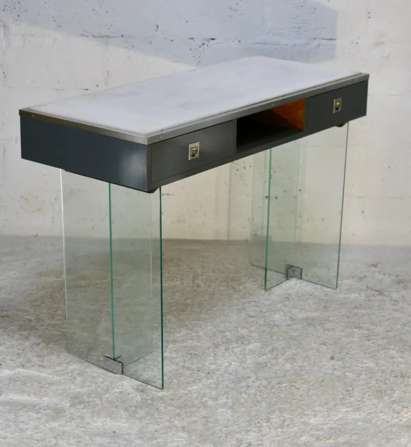 Pamono Modern Console Table with Glass Base, 1960s> Console Tables