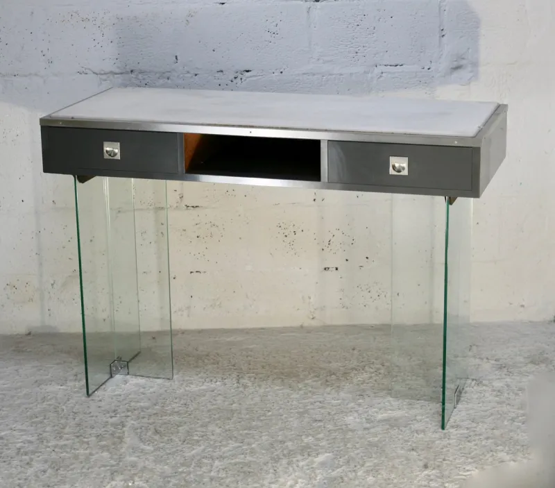 Pamono Modern Console Table with Glass Base, 1960s> Console Tables