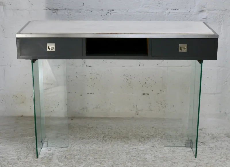 Pamono Modern Console Table with Glass Base, 1960s> Console Tables