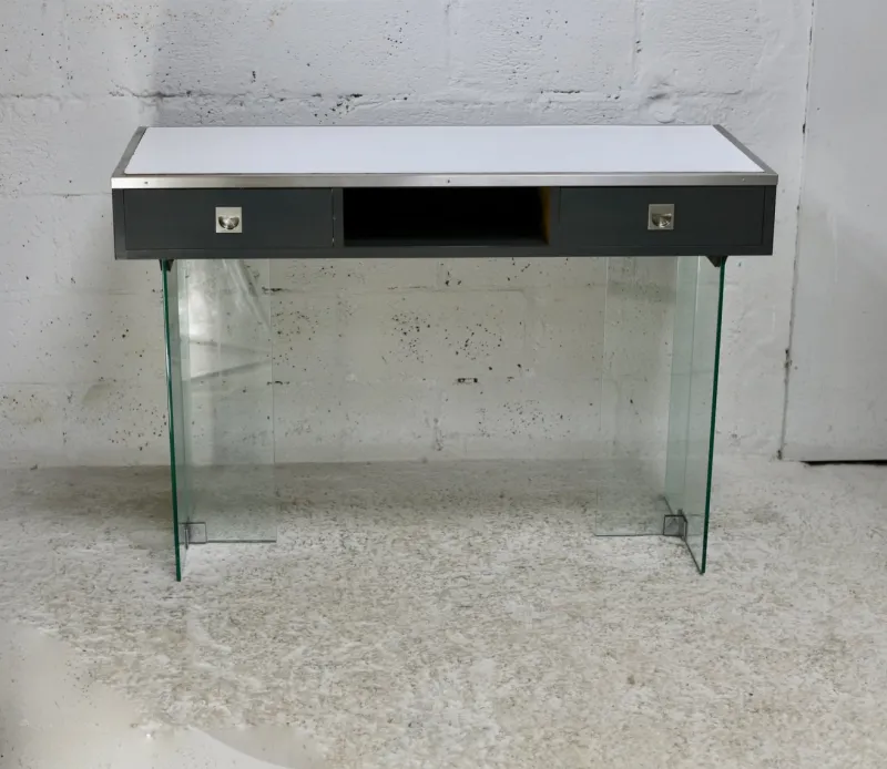 Pamono Modern Console Table with Glass Base, 1960s> Console Tables