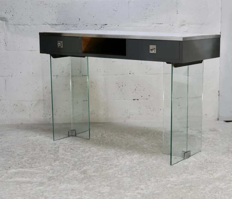 Pamono Modern Console Table with Glass Base, 1960s> Console Tables