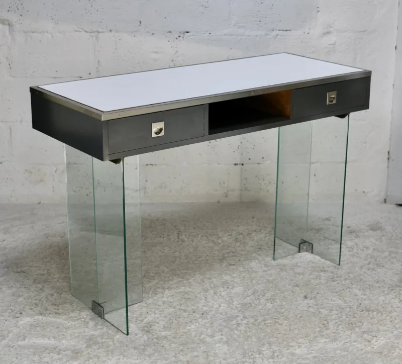 Pamono Modern Console Table with Glass Base, 1960s> Console Tables