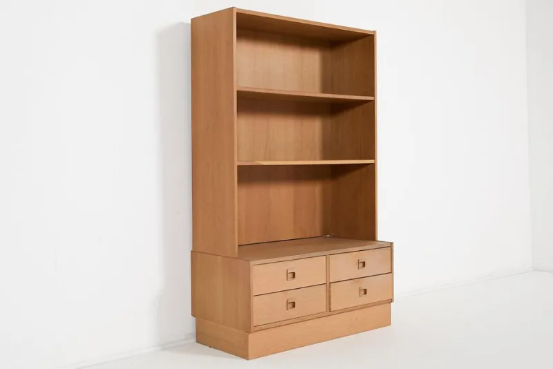 Pamono Modern Danish Cabinet Bookcase by Poul Hundevad, 1970s> Shelves & Wall Units