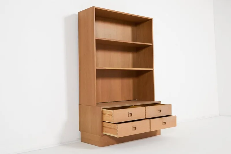 Pamono Modern Danish Cabinet Bookcase by Poul Hundevad, 1970s> Shelves & Wall Units