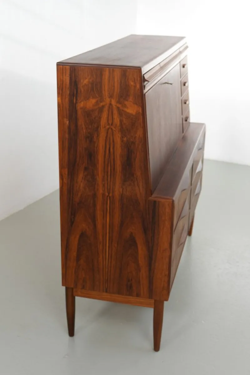 Pamono Modern Danish Rosewood Secretary Desk attributed to Erling Torvits, 1960s> Secretaires