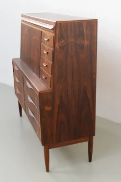 Pamono Modern Danish Rosewood Secretary Desk attributed to Erling Torvits, 1960s><noscript><img width=