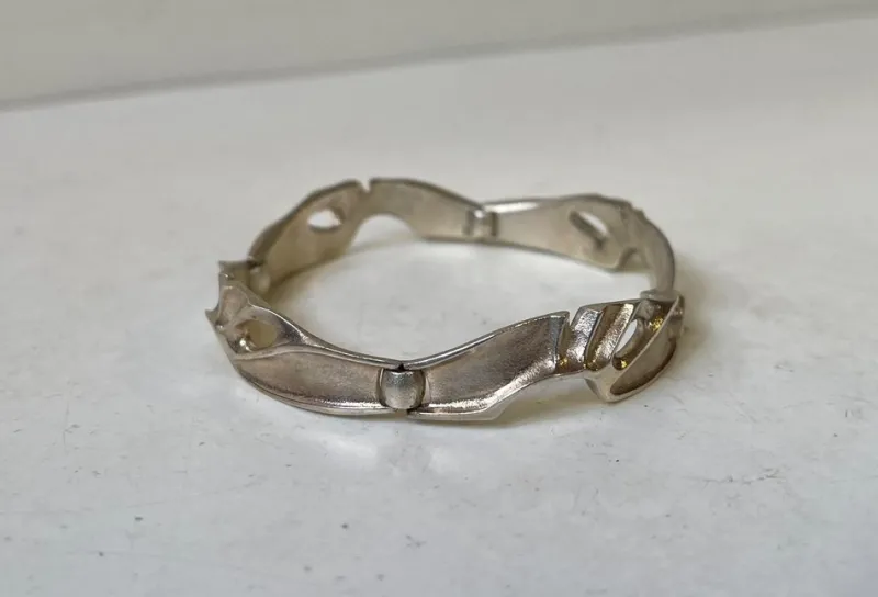 Clearance Pamono Modern Finnish Silver Bracelet by Björn Weckström, 1970s