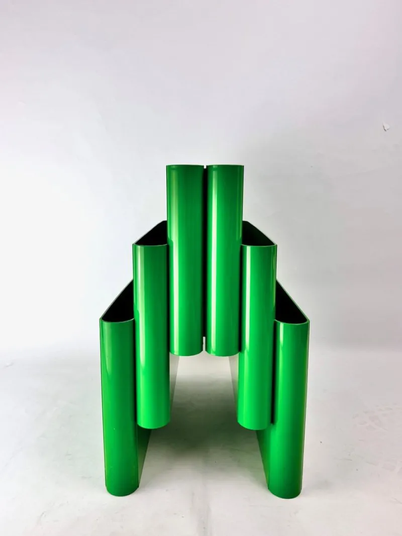 Pamono Modern Green Model 4675 Magazine Rack by Giotto Stoppino for Kartell, Italy, 1970s> Magazine Racks
