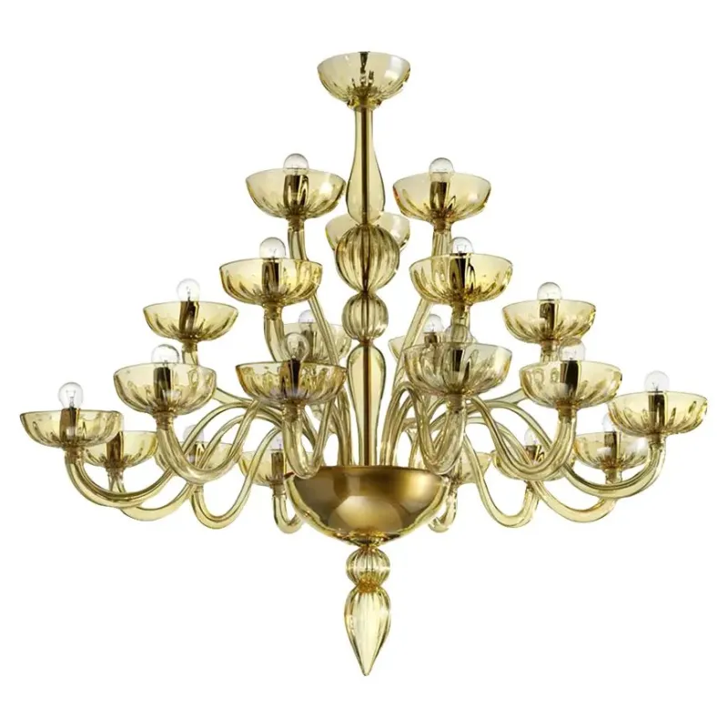 Pamono Modern Huge Champagne Murano Glass Chandelier by Simoeng> Ceiling Lights