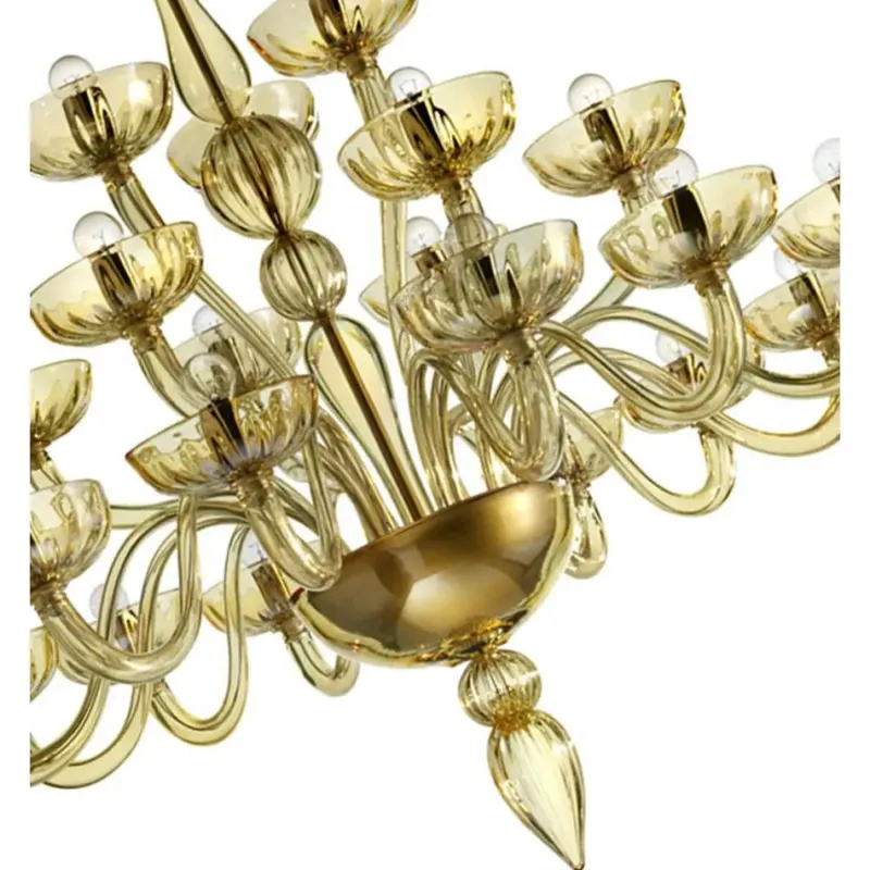 Pamono Modern Huge Champagne Murano Glass Chandelier by Simoeng> Ceiling Lights
