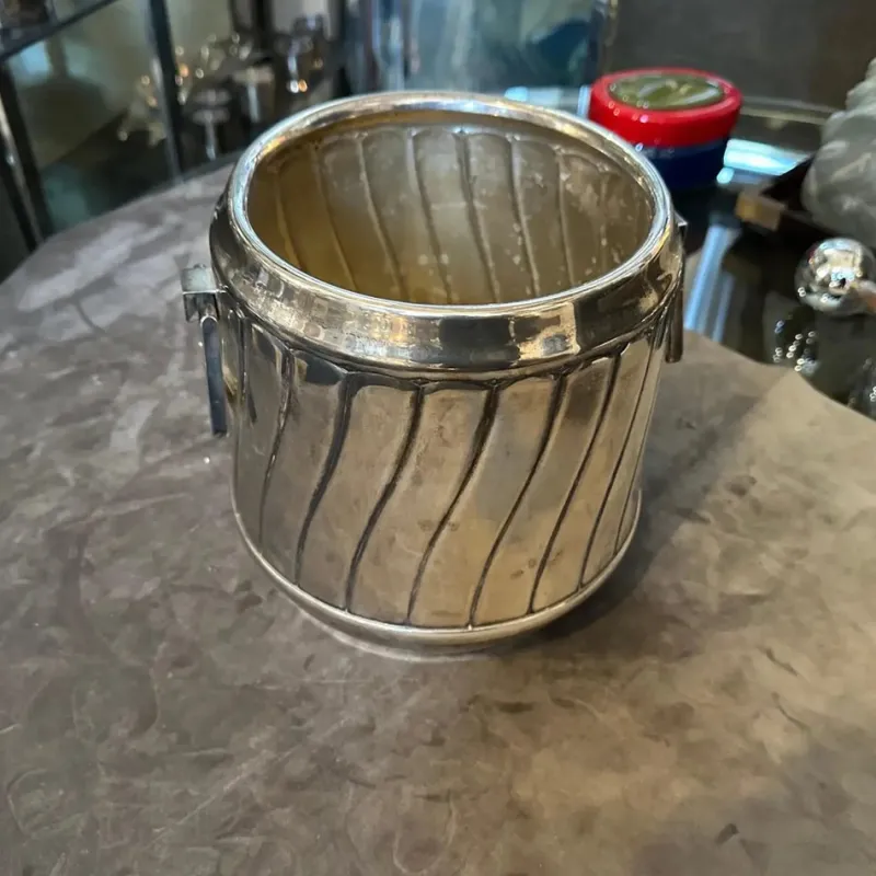 Pamono Modern Italian Silver Plated Wine Cooler by Calegaro, 1980s> Ice Buckets & Wine Coolers