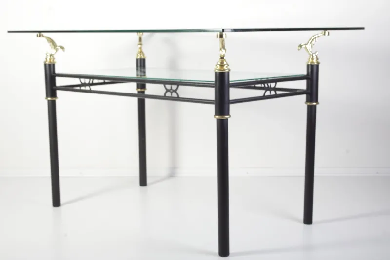 Pamono Modern Italian Style Glass Table, 1980s> Garden Tables