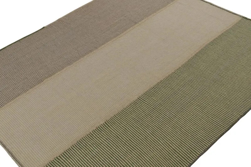 Pamono Modern Kilim Rug in Textural Stripes from R&K Principal Jahanshah Nazmiyal> Carpets & Textiles|Carpets & Textiles