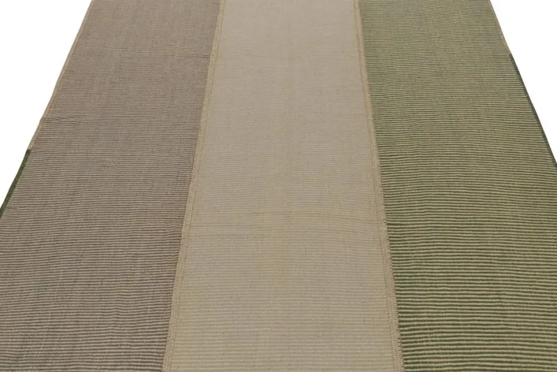 Pamono Modern Kilim Rug in Textural Stripes from R&K Principal Jahanshah Nazmiyal> Carpets & Textiles|Carpets & Textiles