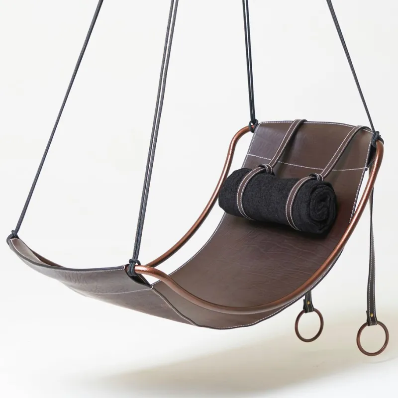 Outlet Pamono Modern Leather Sling Hanging Chair by Joanina Pastoll