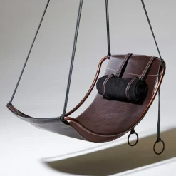 Outlet Pamono Modern Leather Sling Hanging Chair by Joanina Pastoll