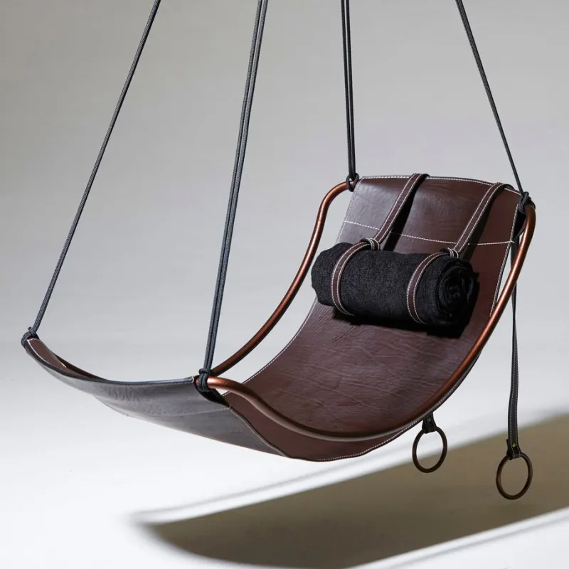 Outlet Pamono Modern Leather Sling Hanging Chair by Joanina Pastoll