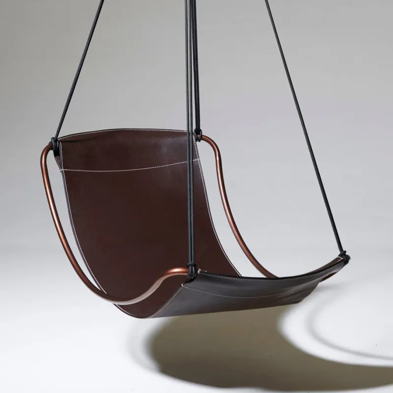 Outlet Pamono Modern Leather Sling Hanging Chair by Joanina Pastoll