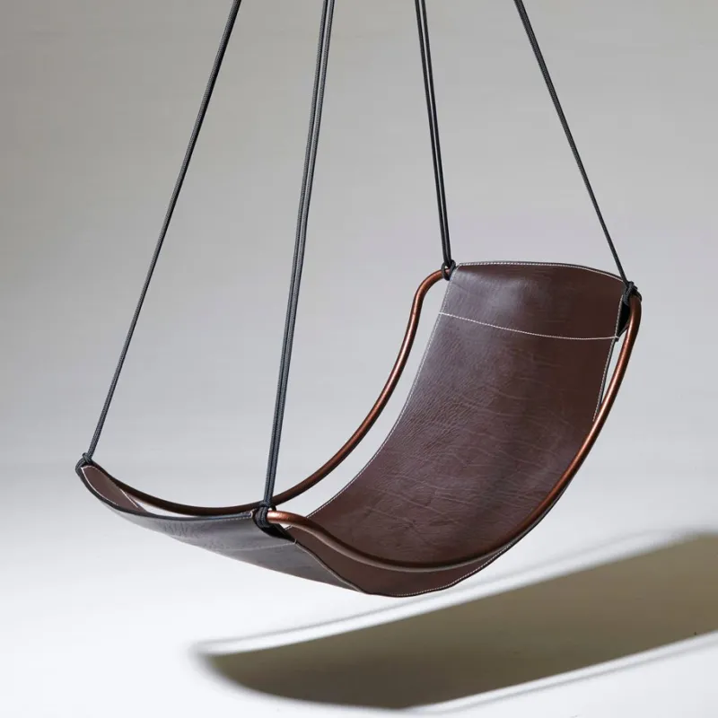 Outlet Pamono Modern Leather Sling Hanging Chair by Joanina Pastoll