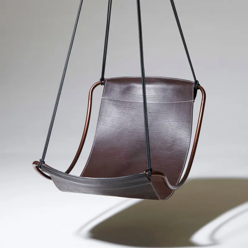 Outlet Pamono Modern Leather Sling Hanging Chair by Joanina Pastoll