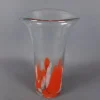 Clearance Pamono Modern Red and White Spotted Murano Glass Vase, 1970s