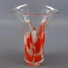 Clearance Pamono Modern Red and White Spotted Murano Glass Vase, 1970s