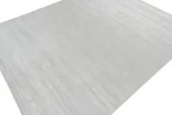 New Pamono Modern Rug in Gray and Off-White Stripe from R&K Principal Jahanshah Nazmiyal