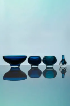 Pamono Modern Scandinavian Sommerso Glass by Mona Morales, 1960s, Set of 4><noscript><img width=