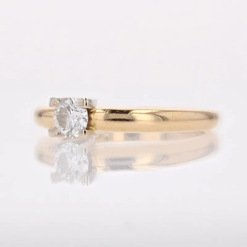 Online Pamono Modern Second-Hand Diamond 18 Karat Yellow Gold Solitaire Ring