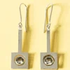 Sale Pamono Modern Silver and Rock Crystal Earrings, 1960s, Set of 2