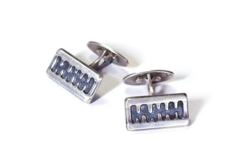 Outlet Pamono Modern Silver Cufflinks, Set of 2