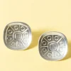 Outlet Pamono Modern Silver Earrings from Atelier Borgila, 1958, Set of 2