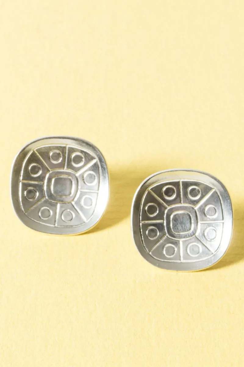Outlet Pamono Modern Silver Earrings from Atelier Borgila, 1958, Set of 2