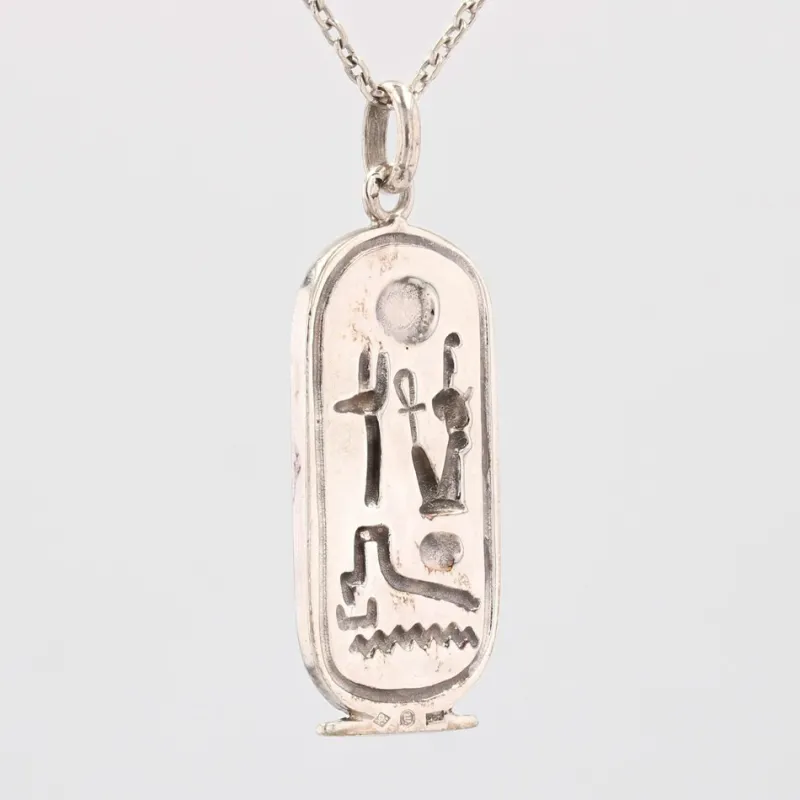 New Pamono Modern Silver Egyptian Cartouche Pendant