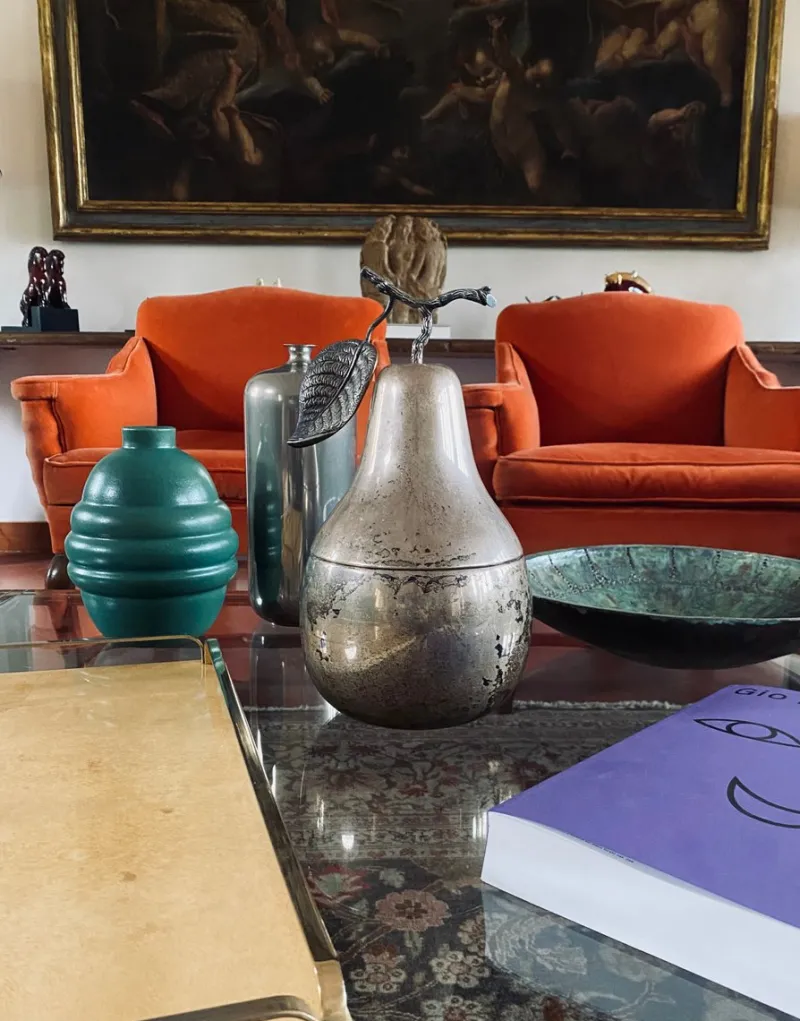 Pamono Modern Silver-Plated Pear Wine Cooler / Ice Bucket from Teghini Firenze, Italy, 1970s> Ice Buckets & Wine Coolers