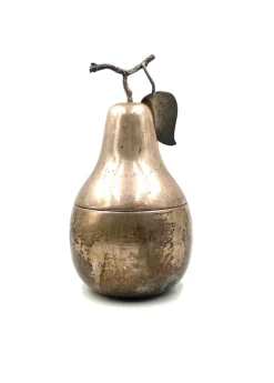 Pamono Modern Silver-Plated Pear Wine Cooler / Ice Bucket from Teghini Firenze, Italy, 1970s><noscript><img width=
