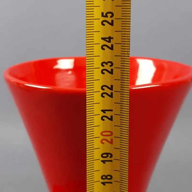 Pamono Modern Space Age Red Ceramic Vase by Pietro Arosio for Parravicini, 1970s> Vases