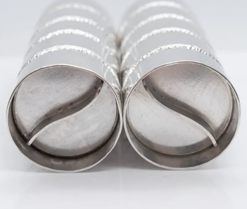 Pamono Modern Sterling Silver Salt and Pepper Pots by George E Grant, 1971, Set of 2> Salt & Pepper Shakers
