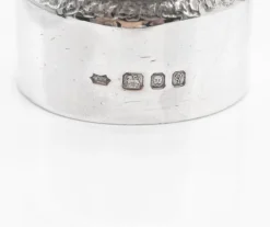 Pamono Modern Sterling Silver Salt and Pepper Pots by George E Grant, 1971, Set of 2><noscript><img width=
